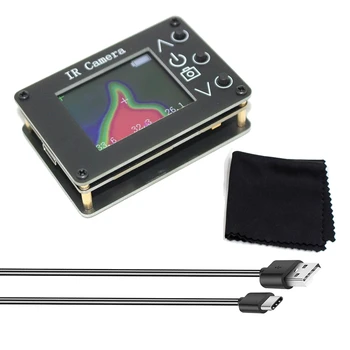 1 комплект MLX90640 Инфракрасный тепловизор Датчик температуры Ручной 1,8-дюймовый ЖК-цифровой дисплей ИК-термограф Камера  5