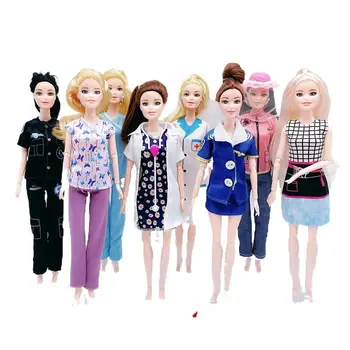 1 комплект одежды для костюмированной куклы, сцена косплея, доктор /медсестра, Одежда для куклы BJD, Пчеловод, бортпроводница, кукольное платье, подарок для девочки  5