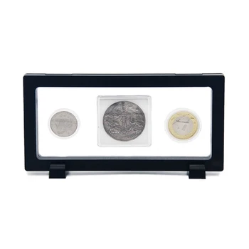 1 * Коробка для показа монет Коробка для отображения ювелирных изделий Футляр для хранения подставки Держатель Контейнер для коллекции 180 * 90 мм Прозрачная монета с изображением славы  4