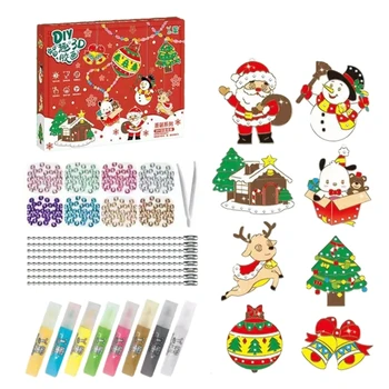 1 Коробка инструментов для изготовления рождественских украшений, набор красок для рождественской росписи окон F19D  4