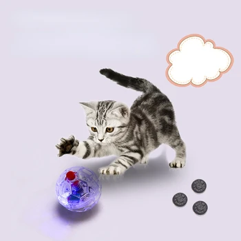 1 шт. Интерактивная игрушка с кошачьим мячом, вспышка паранормального оборудования, Игрушка-призрак, движущиеся шарики, Игрушечный свет, вспышка для домашних животных, Охотничье движение  5