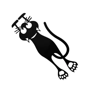 1 шт. Кавайные закладки с черным котом Для книг Наклейка из стереофонического ПВХ с животными для подарков ученикам и учителям Креативные канцелярские принадлежности  5