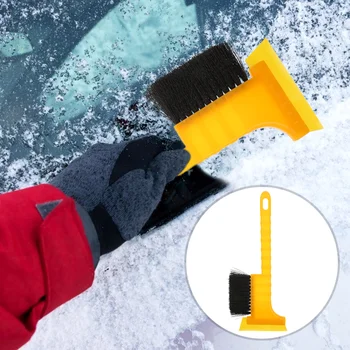1 шт. креативный инструмент для удаления снега двойного назначения, зимняя автомобильная щетка для снега и льда  5