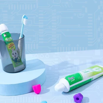 1 шт. Силиконовый колпачок для зубной пасты, самоуплотняющаяся соковыжималка для зубной пасты, дозатор насоса для зубной пасты, экономия зубной пасты, принадлежности для ванной комнаты  3