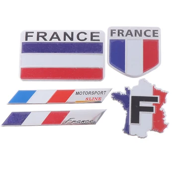 1 шт. французский флаг, логотип, эмблема, значок из сплава, наклейки для автомобиля, мотоцикла  5