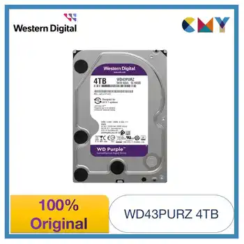 100% Оригинальный Western Digital WD Purple 4TB 3.5 HDD Для видеонаблюдения Жесткий диск SATA 7200 об/мин WD43PURZ  5