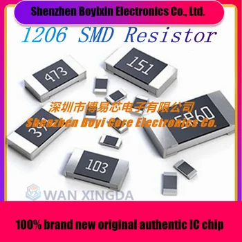 100шт SMD 1206 1% Высокоточный Резистор 1R 2R 3R 4R 5.6R 10R 20R 30R 40R 56R 68R 82R 0.1R 100R 220R 470R 1K 10K 20K 33K 82K  0