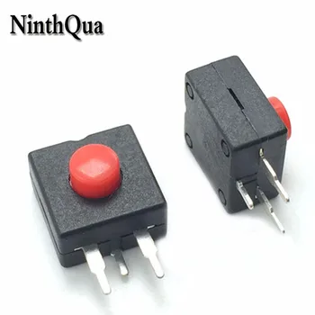 10шт 1A 30V Красный Вкл Выкл Вкл Красный мини кнопочный переключатель 3Pin постоянного тока Электрический фонарик для управления фонариком  10