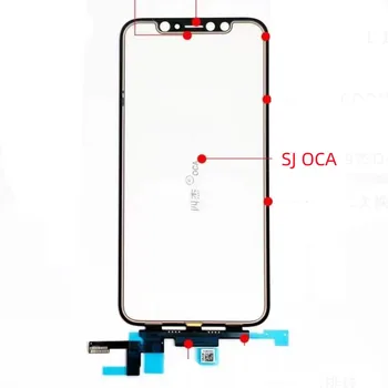 10шт SJ Оригинальное сенсорное стекло для сенсорного планшета AAA LCD с рамкой + клей OCA для экрана iPhone X XS XR 11 12 Pro Max  5