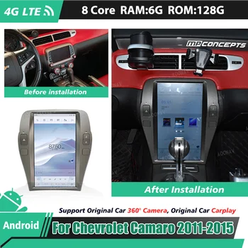 128 Г Стерео Радио Для Chevrolet Camaro 2011-2015 Мультимедийный Видеоплеер Беспроводное Авторадио Google Carplay GPS Навигация  5