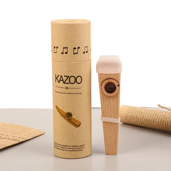 1шт Деревянное Казу Kazoo Аккомпанемент для Деревянной флейты Для начинающих Флейта Проста, ее легко освоить и играть на этом инструменте  5