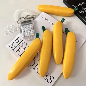 1шт Креативная Шариковая ручка в форме банана в форме фрукта, имитирующая пресс-ручку, Канцелярские принадлежности для детей, школьные принадлежности для офиса  5