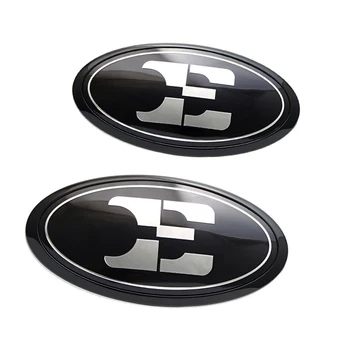 2 шт. Черный Логотип E K5 Автомобильные Наклейки Аксессуары Передний Задний Капот Эмблема Крышки багажника  5