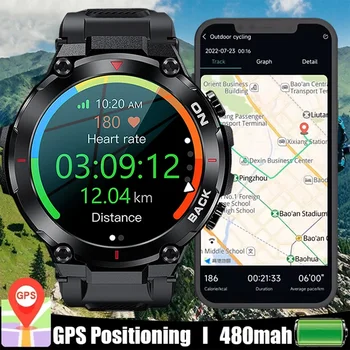 2023 Новые GPS Смарт-Часы, Спортивный Фитнес-Браслет, Напоминание О Вызове, Частота Сердечных Сокращений, IP68, Водонепроницаемые Смарт-Часы Для Мужчин, Android IOS Часы  4