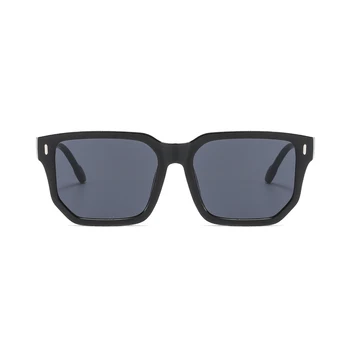 2024 Модные Новые Универсальные солнцезащитные очки с квадратной оправой в большой оправе в стиле ретро, популярные солнцезащитные очки с рисовым лаком, широкие зеркальные ножки, очки  5