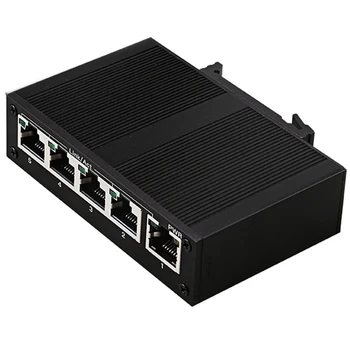 2X 5-портовый сетевой коммутатор 100 Мбит/с Ethernet промышленного класса Коммутатор Неуправляемый промышленный сетевой разветвитель рельсового типа  3