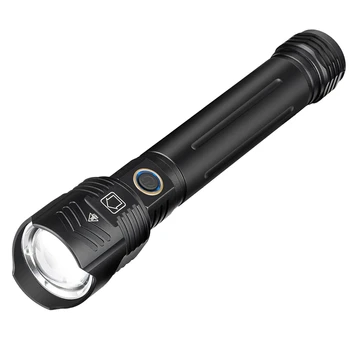 2X XHP160 Мощный светодиодный фонарик с USB-зарядкой и зумом IPX6 Водонепроницаемая лампа-вспышка Light By 26650/18650  5