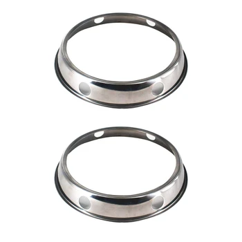 2x универсальный кастрюли для одежды подставка кольцо WOK/ вок с круглым дном для одежды универсального размера для газовой плиты сковороды кухня  5