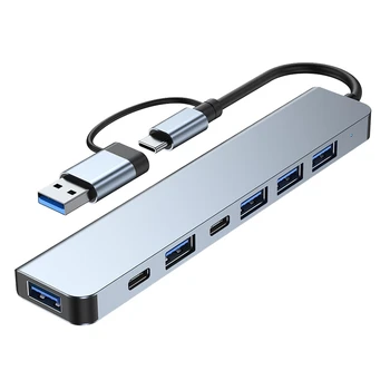 3,0 Мульти USB разветвитель 4 порта USB C 3,0 2,0 Адаптер для портативных ПК Концентратор компьютера  5