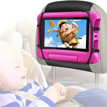 360 вращающийся регулируемый держатель планшета, автомобиль обратно подголовник сиденья детский подставка для iPad 5 6 Air про Samsung противоскользящая планка крепления  1