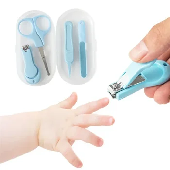 4 шт./1 комплект детских машинок для стрижки ногтей, набор для ухода за детскими машинками для стрижки ногтей, маленький триммер для ногтей из нержавеющей стали, товары первой необходимости для детей  5