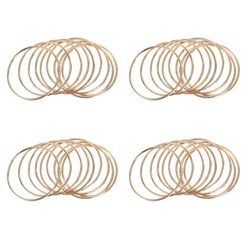 40 упаковок 3-дюймовых золотых металлических колец-ловцов снов, Обручи, кольцо Макраме для Ловцов снов и поделок.  5