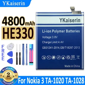 4800 мАч YKaiserin аккумулятор HE330 для Nokia 3 Для Nokia3 TA-1020 TA-1028 TA-1032 TA-1038 Bateria  5