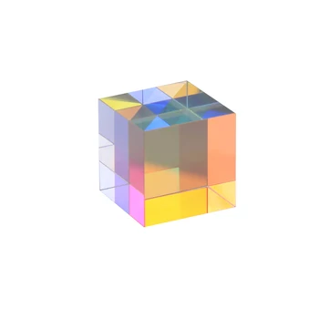 50 шт., Шестигранная дихроичная призма, яркий световой куб, 25 мм Стеклянные призмы для разделения лучей, оптический экспериментальный инструмент  5