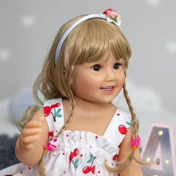 55 см Силиконовая водонепроницаемая кукла Реборн Мэдди Ручная роспись с видимыми венами Реалистичный 3D тон кожи  10