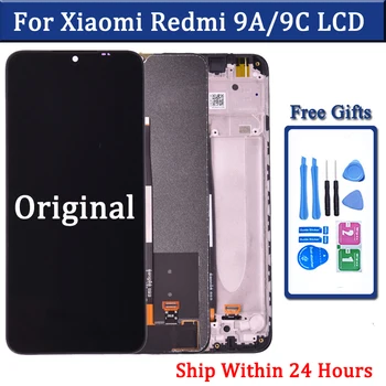 6,53 дюйма Оригинал для Xiaomi Redmi 9A дисплей ЖК-дисплей Сенсорный экран дигитайзер для Redmi 9C ЖК-дисплей Запасные части телефона в сборе  4