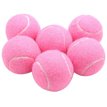 6 шт. В упаковке, Розовые теннисные мячи, Износостойкие эластичные тренировочные мячи, 66 мм, теннисный мяч для начинающих для клуба  3