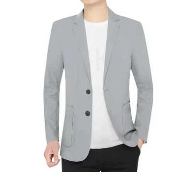 6094-RD-2023 Новое весенне-осеннее мужское тонкое пальто среднего и пожилого возраста, деловой повседневный костюм на заказ  3