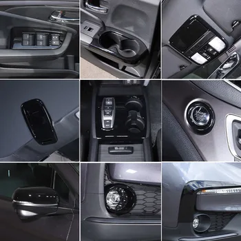 ABS Черный для Honda Pilot 2016-2023 Панель переключения передач Кнопка подъема стекла Декоративная рамка Наклейка Аксессуары для интерьера и экстерьера  5