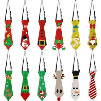 Amazon продает новый фетровый Рождественский галстук Рождественские украшения Снеговик Лось Украшение для вечеринки Мода Многоцветный  4