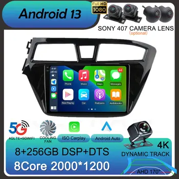 Android 13 WIFI + 4G Автомобильный Радиоприемник для Hyundai I20 LHD 2015 2016 2017 2018 Стерео GPS Carplay Авто Мультимедийный Видеоплеер 360 Камера  5
