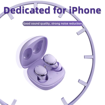 Bluetooth-гарнитура 2024 для нового iPhone с шумоподавлением подходит для оригинальной беспроводной гарнитуры 15promax 14plus 13 iPhone  5