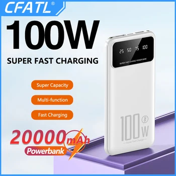 CFATL 20000 мАч Power Bank 100 Вт Супер Быстрая Зарядка Power Bank Портативные Аккумуляторы для iPhone Huawei Samsung Powerbanks  5