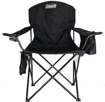 Coleman® Походный стул для взрослых со встроенным кулером на 4 банки, Черный складной стул  10
