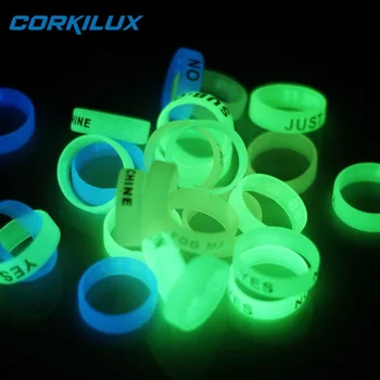 CORKILUX 22 мм Флуоресцентный силиконовый Светящийся круг, Противоскользящее Светящееся кольцо, Декоративное кольцо для удочки, фонарики для гаджетов EDC  0