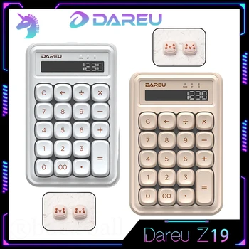 Dareu Z19 Механическая клавиатура Цифровая клавиатура Беспроводной Bluetooth Калькулятор 2 режима 19 клавиш Портативный офисный легкий аксессуар Подарок  5