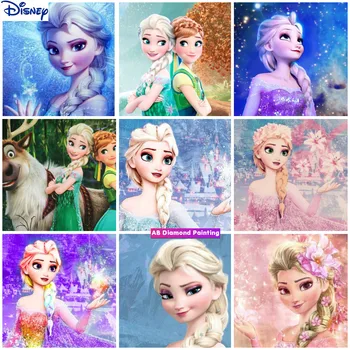 Disney AB 5D Алмазная картина с персонажами Замороженной Снежной королевы Анны, поделки из алмазного аниме, Алмазная мозаика для детей на Рождество  4