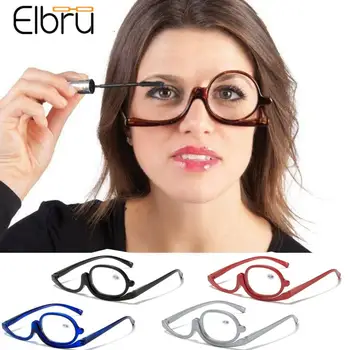 Elbru Вращающиеся Увеличительные Очки для макияжа для чтения, женские Складные Косметические очки для дальнозоркости, увеличительные очки для пожилых людей  5