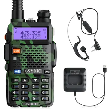 ESYNiC UV-5R Двухстороннее Радио Walkie Talkie Двухдиапазонное UHF-УКВ Радио С Наушником 128 Каналов Встроенный Светодиодный Фонарик Наружный Инструмент  10