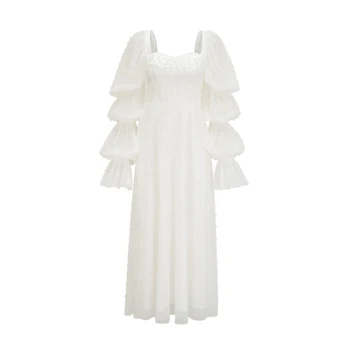 F & C Черно-белое роскошное свадебное платье для официальных мероприятий, вечерняя вечеринка, элегантные платья для выпускного вечера с длинным рукавом для женщин 2023 Весна-лето  5