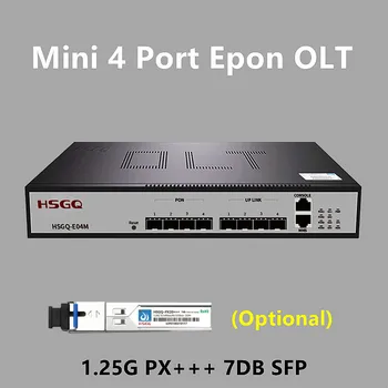 FTTH Mini 4 порта Epon Olt 1.25G PX + + + SFP Дополнительно Поддержка HAGQ E04M Mini Olt 256 ONUS 1 * NMS + 1 * Консоль  3