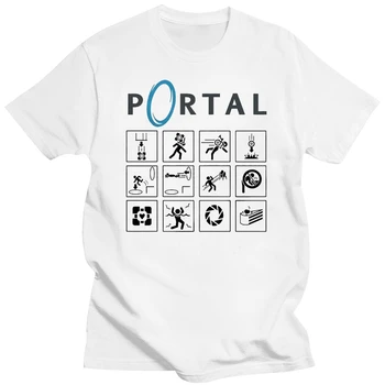 Game Portal 2, мужские футболки с принтом, летняя camisa masculina, аниме, тонкие повседневные футболки, мужская футболка известного бренда  5