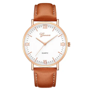 Geneva Люксовый бренд, мужские часы, аналоговые кварцевые часы из нержавеющей стали, женские наручные часы, женские часы montre homme  5