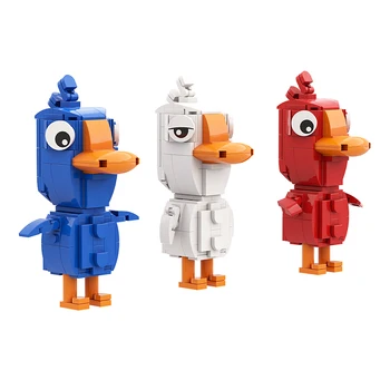 Gobricks MOC Game Animal Goose-Гусиная Утка 3D Модель Строительные Блоки Утки Исследуют Пространство Кирпичи Развивающие Игрушки Для Детского Подарка  4