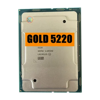 Gold 5220 Процессор SRFBJ Gold5220 24,75М Кэш-памяти 2,20 ГГц 18-ядерный процессор 125 Вт LGA3647 Gold 5220  0