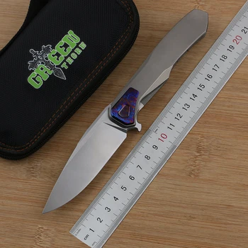 Green thorn Lochsa knife M390 blade TC4 титановая ручка практичный нож для фруктов EDC-инструмент для кемпинга на открытом воздухе  5